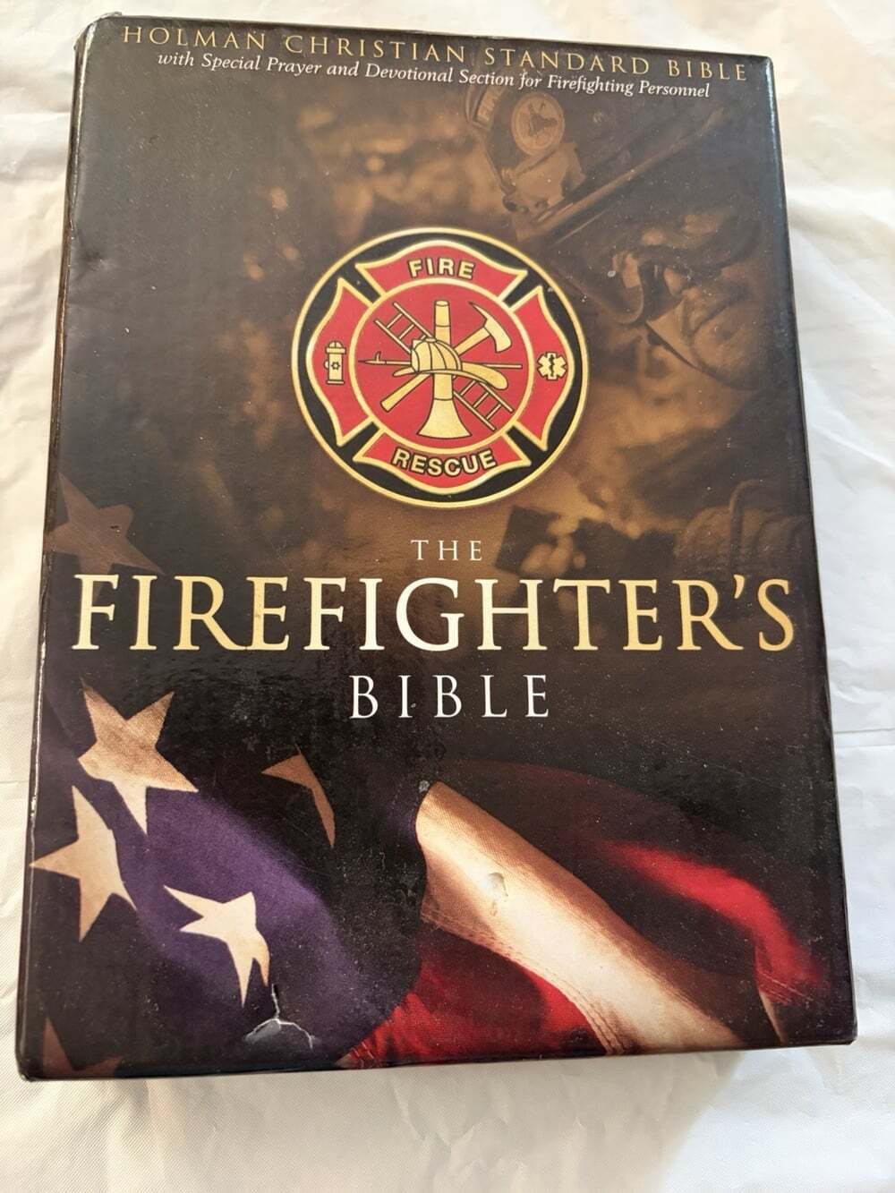 Holman The Firefighter's Bible Christian Standard Bible Leather Bound English